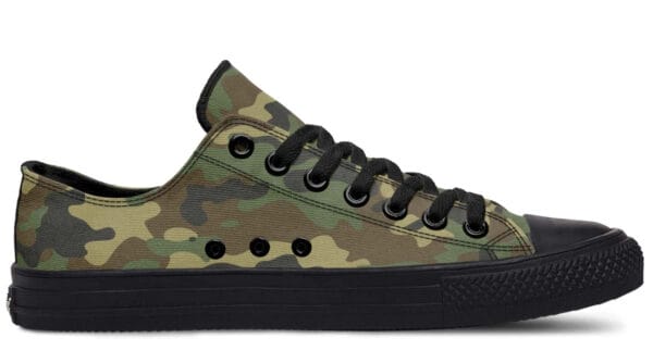 Military Camo Pattern Lowtop Sneaker