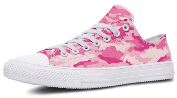 Milk Pink Camo Pattern White Lowtop Sneaker